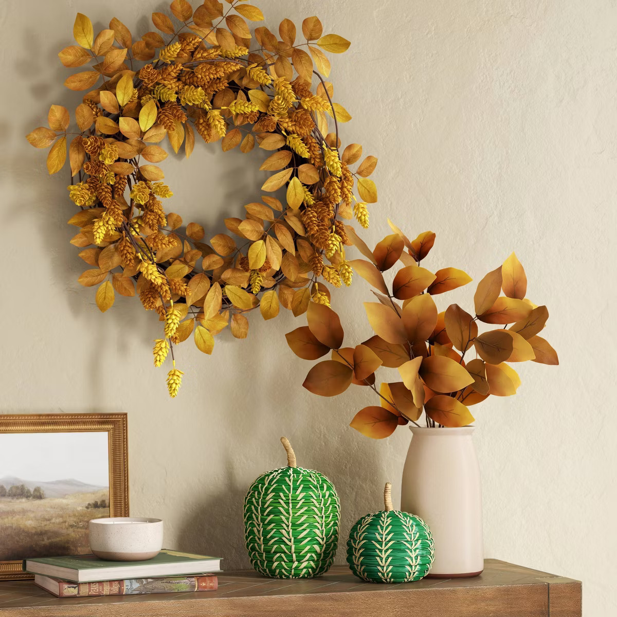 Hops Mix Fall Wreath - Threshold™ | Target