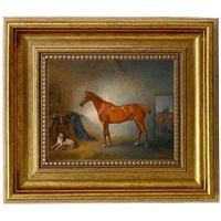 Firebird, Framed Horse & Dog Canvas Print, Vintage Style Rquestrian Art | Etsy (US)