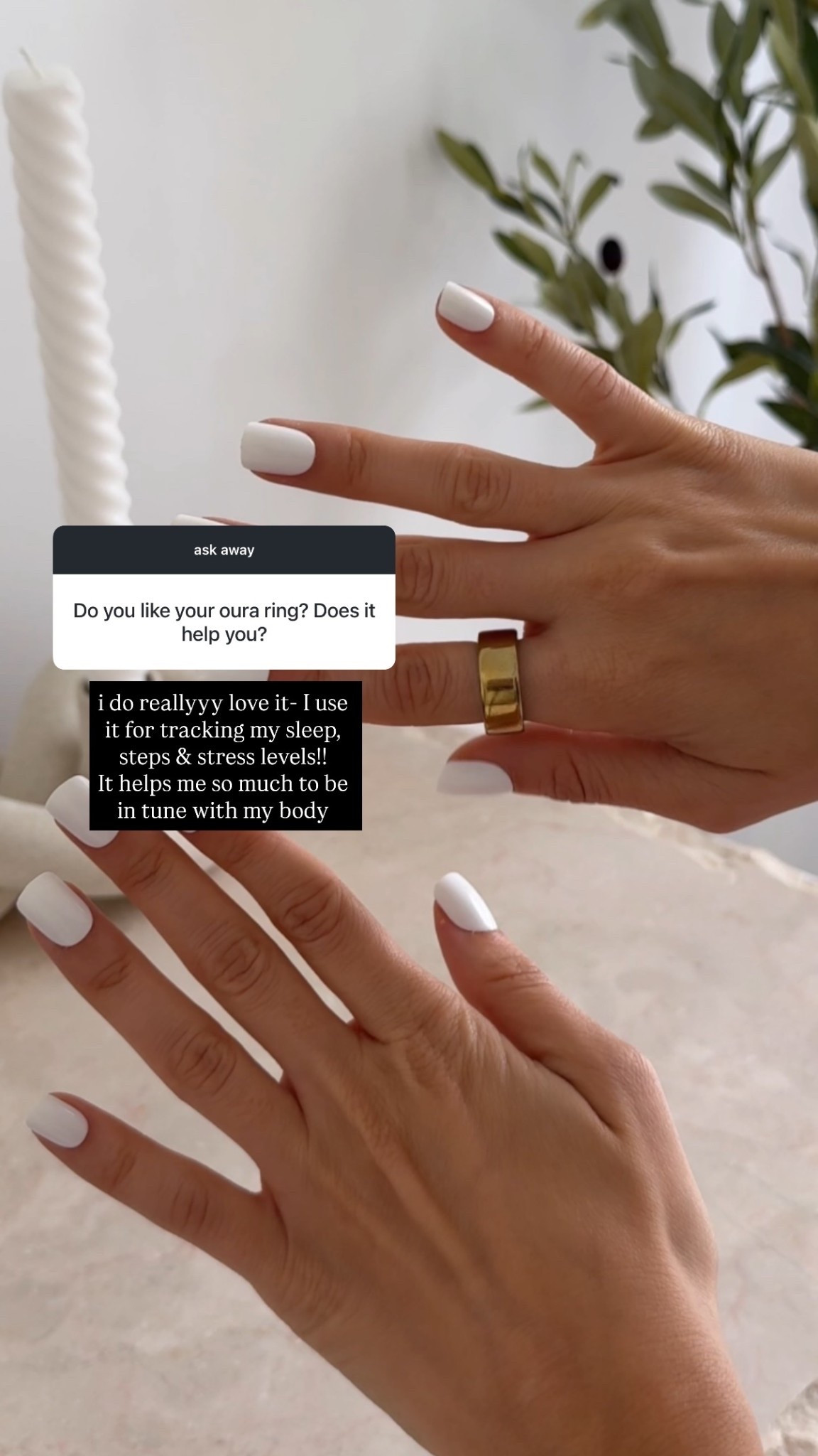 i do reallyyy love it- I use it for tracking my sleep, steps & stress levels!! 
It helps me so much to be in tune with my body

#LTKselfcare #LTKdayinmylife #LTKfitnessgoals