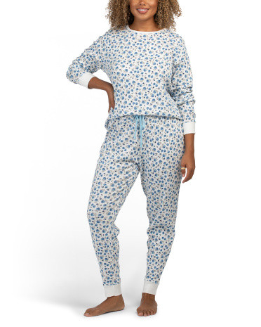 2pc Cotton Ditsy Floral Sweet Pointelle Pajamas Set | Clothing | Marshalls | Marshalls