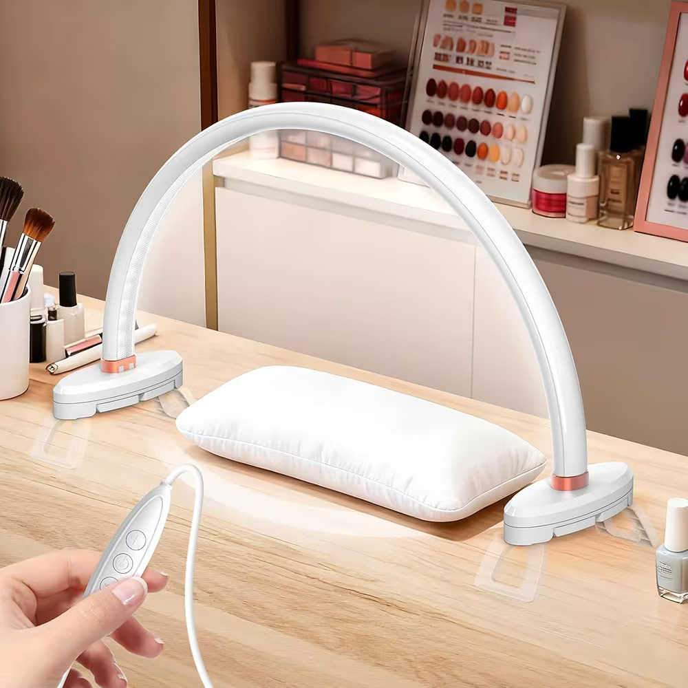 MOSZAR LLC - 16"" Arc Half Moon Desk Lamp, Foldable, Stepless Brightness, 3000-6500K | Best Buy U.S.