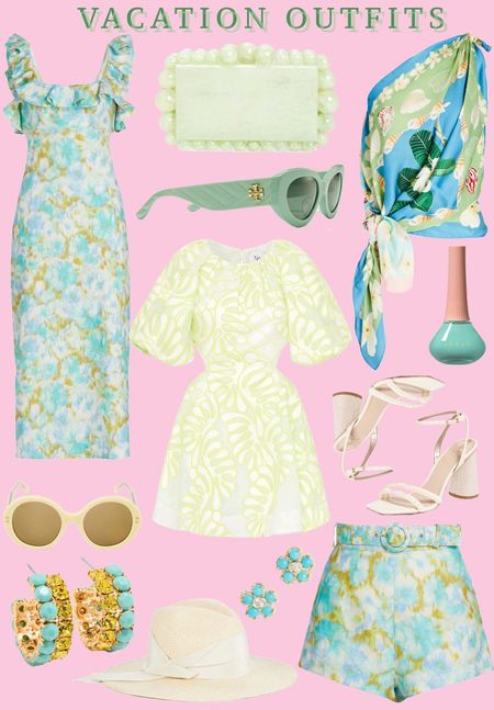 Travel style, vacation style, vacation outfit, spring, spring outfit, colorful, Zimmermann 

#LTKtravel #LTKunder100