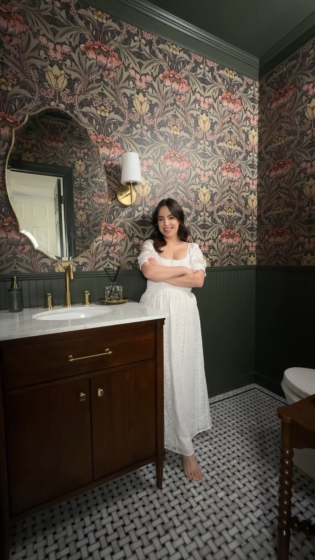 Taking a trip down memory lane today with my powder room reveal! Look at that $599 vanity, and this budget-friendly peel and stick wallpaper that looks incredibly luxe. I linked everything we used so you can find it all in one spot!

powder room upgrade, home makeover, bathroom accessories, decor styling, furniture finds, interior design, home inspo

#LTKSeasonal #LTKU #LTKHome