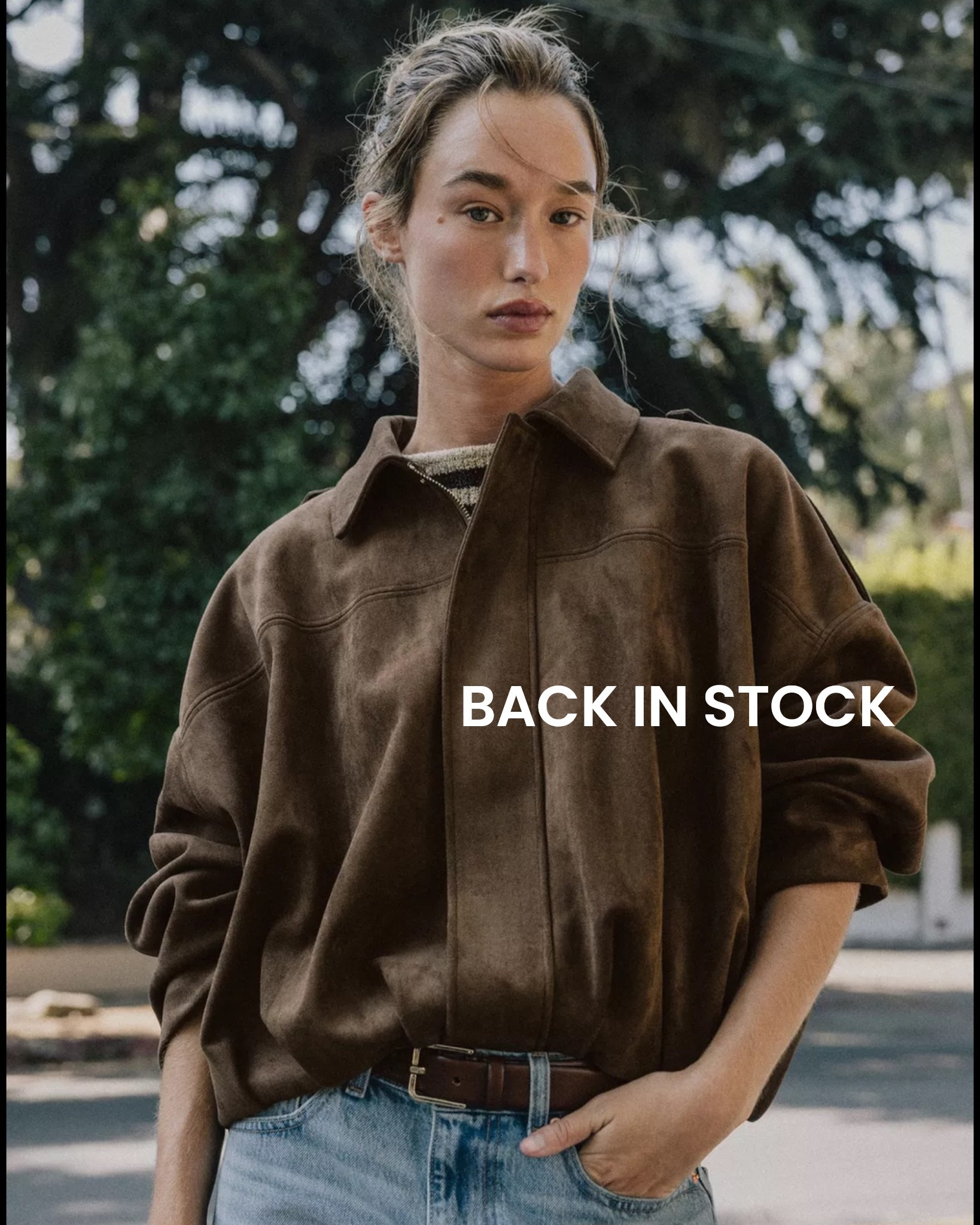 The Zara faux suede bomber jacket is back in stock for autumn 🍂 #zara 

#LTKFashionMonth #LTKuk #LTKautumn