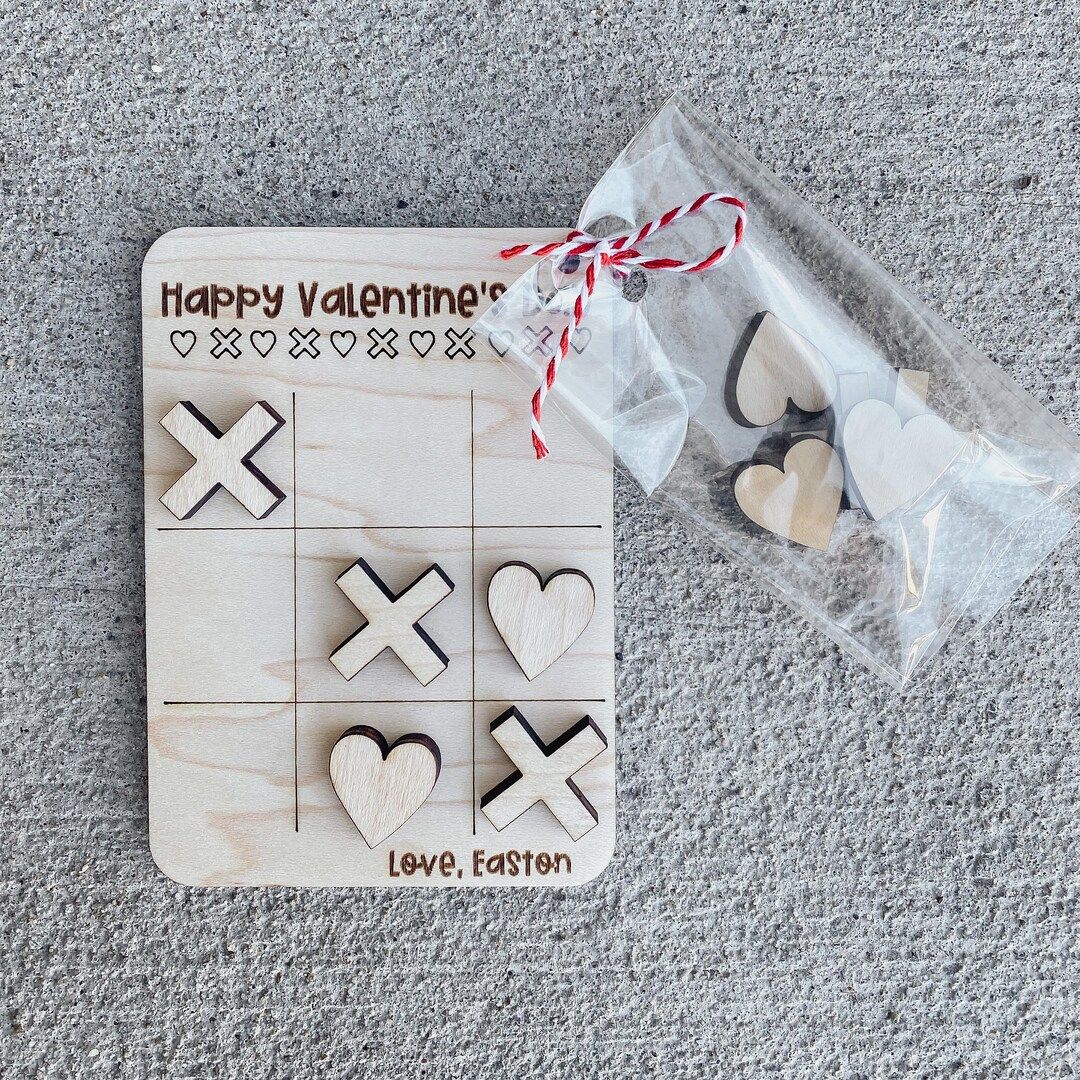 Tic Tac Toe Valentine Cards | Class Valentine's Day Party | Gifts for Kids | Physical Product | Etsy (US)