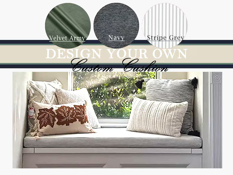 Custom Indoor Bench Cushion 3 Thick - Etsy | Etsy (US)