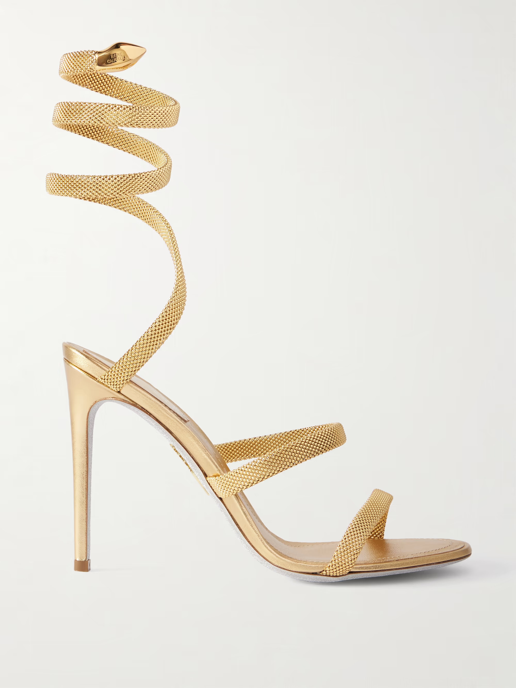 Trigold Cleo gold-tone and leather sandals | NET-A-PORTER (US)