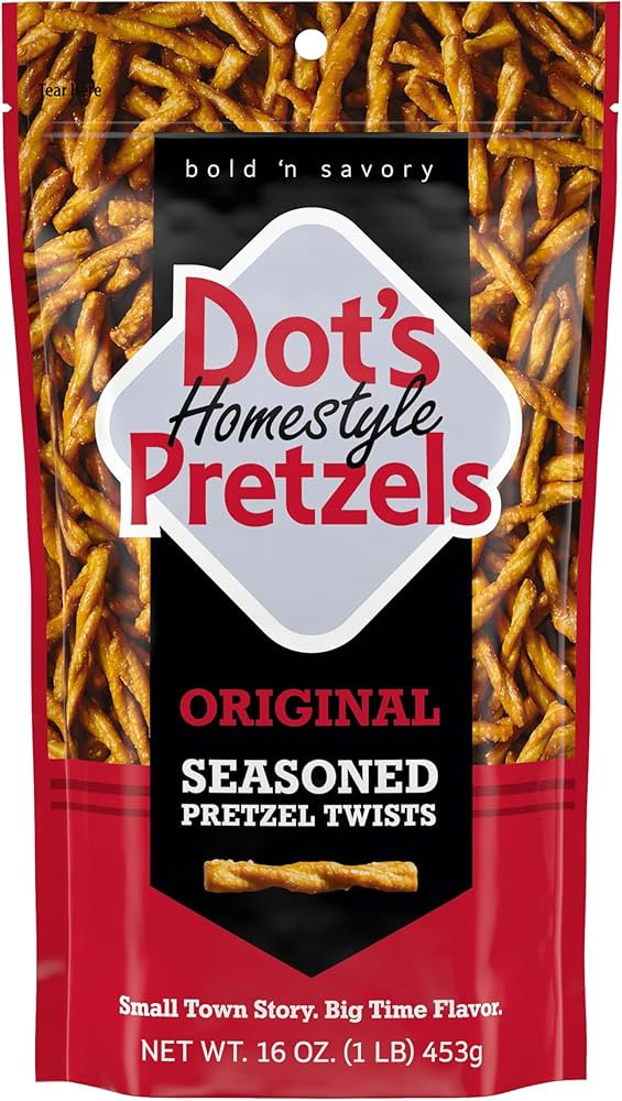 Dot's Pretzels Original Seasoned Pretzel Twist Snack, 16oz Grocery Sized Bag | Amazon (US)