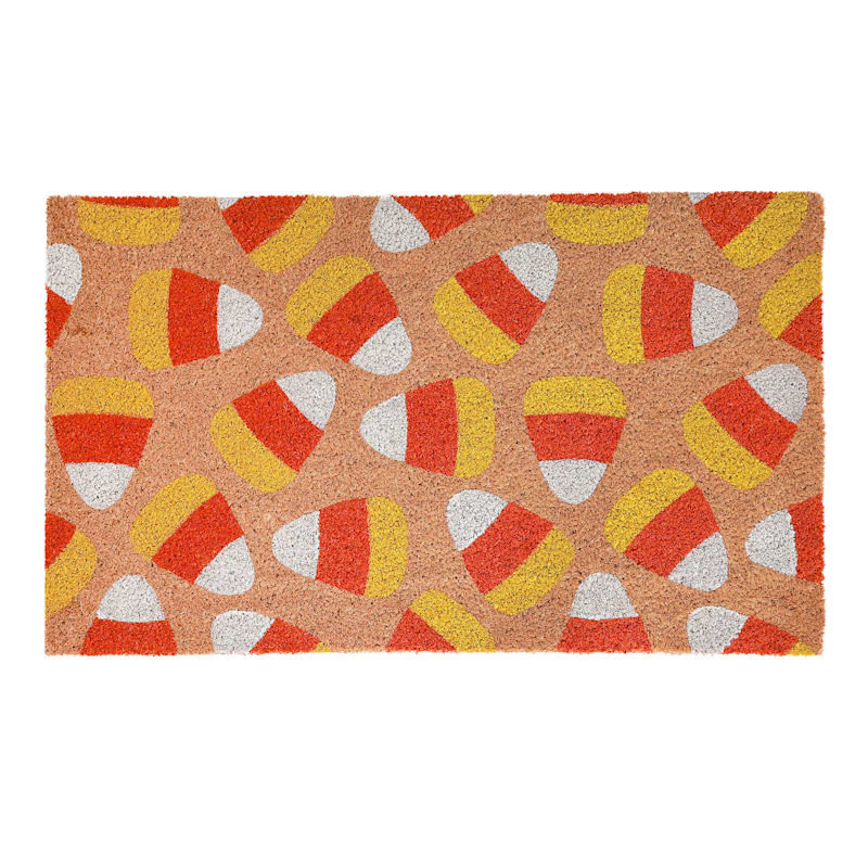 Tricky Treats Candy Corn Coir Mat, 18x30 | At Home