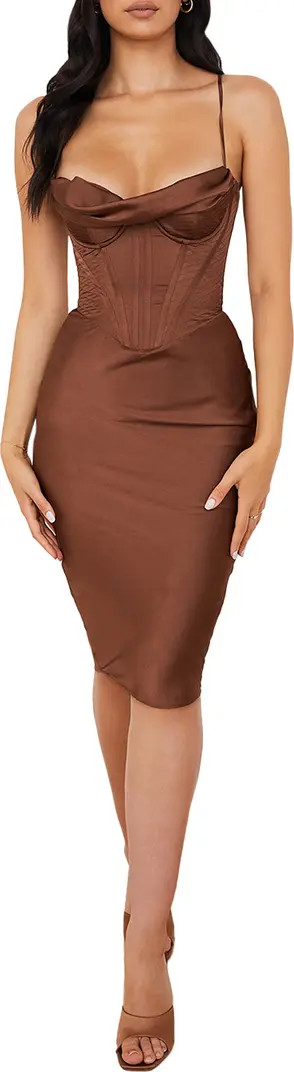 Myrna Satin Corset Dress | Nordstrom