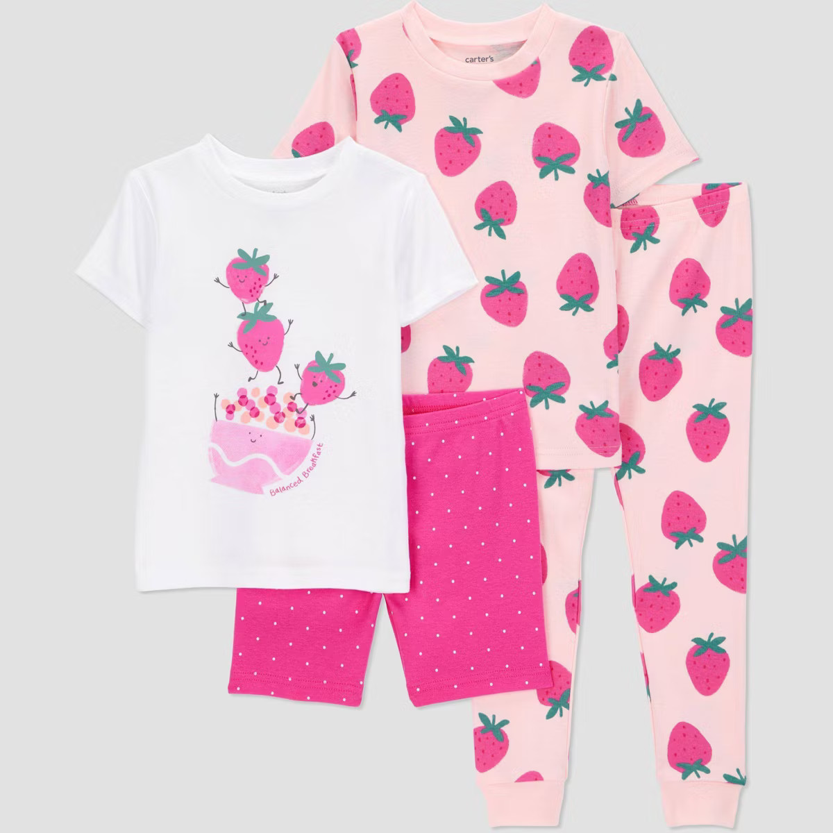 Carter's Just One You®️ Toddler Girls' 4pc Cotton Snug Fit Pajama Set | Target