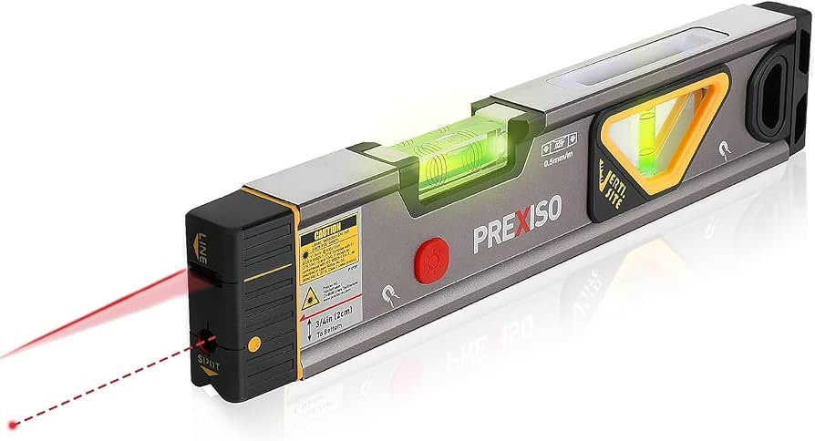 PREXISO 2-in-1 Laser Level 12IN Spirit Level with Light, 100Ft Alignment Point & 30Ft Leveling Li... | Amazon (US)