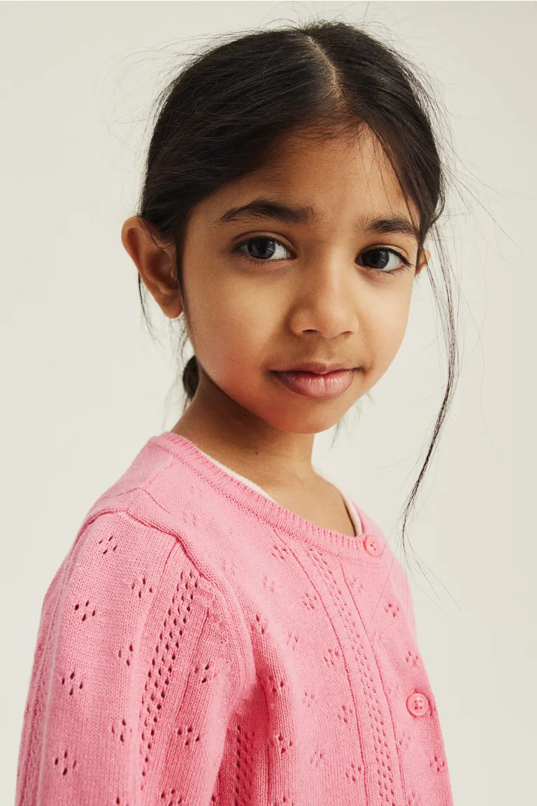 Textured-knit Cotton Cardigan | H&M (US + CA)