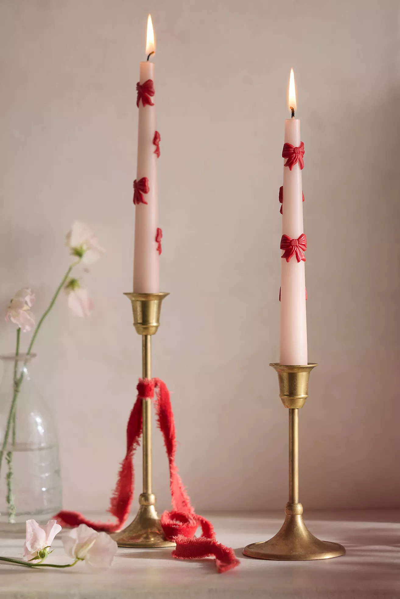 Bow Taper Candles, Set of 2 | Anthropologie (US)