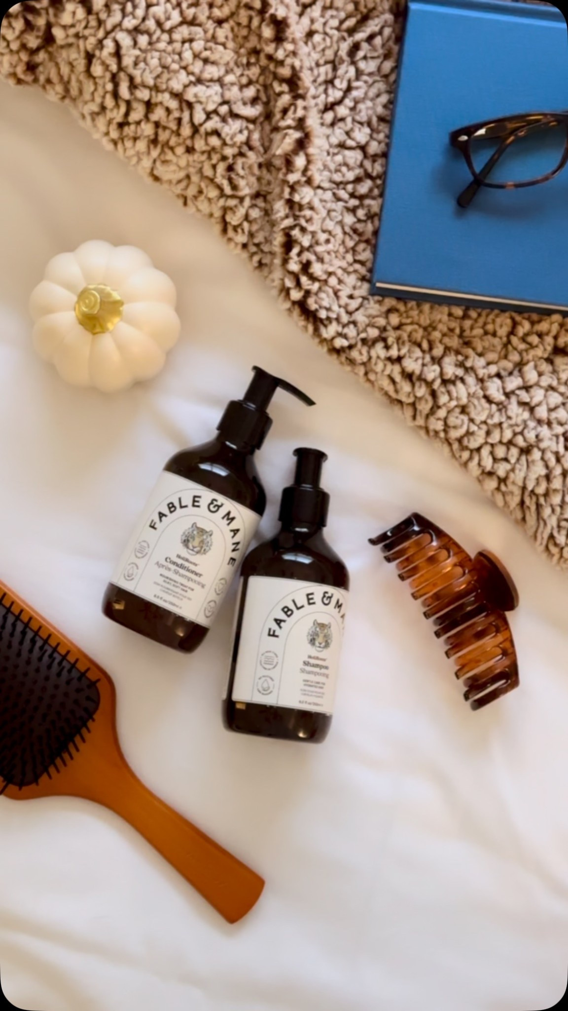 cozy fall nights 🤎🧸🍂 #cozyvibes #lifestyle #nightroutine #haircare #fallaesthetic #fableandmane @fableandmane