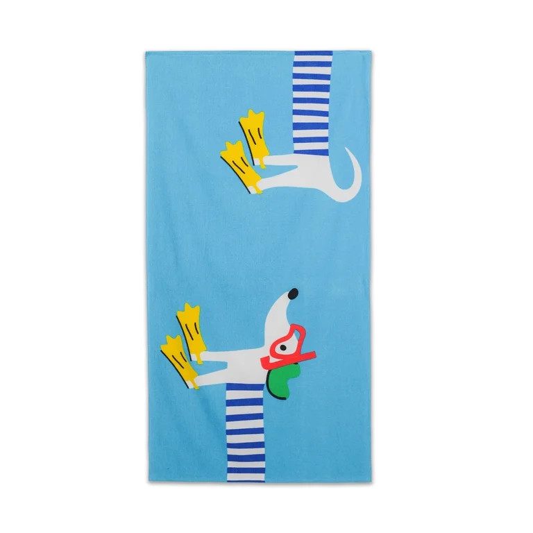 Mainstays Kids Snorkel Dog Beach Towel, 30 x 60 Inches | Walmart (US)