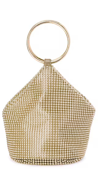 Bianca Ball Mesh Handle Bag in Gold | Revolve Clothing (Global)