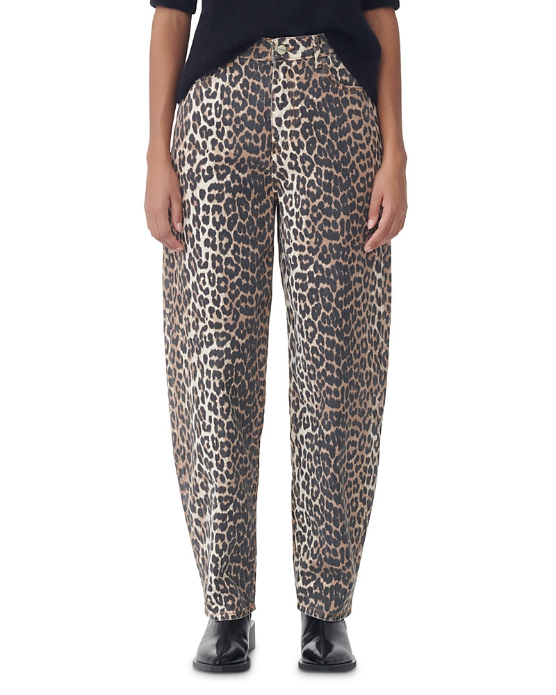 Ganni Stary Barrel Jeans in Leopard | Bloomingdale's (US)