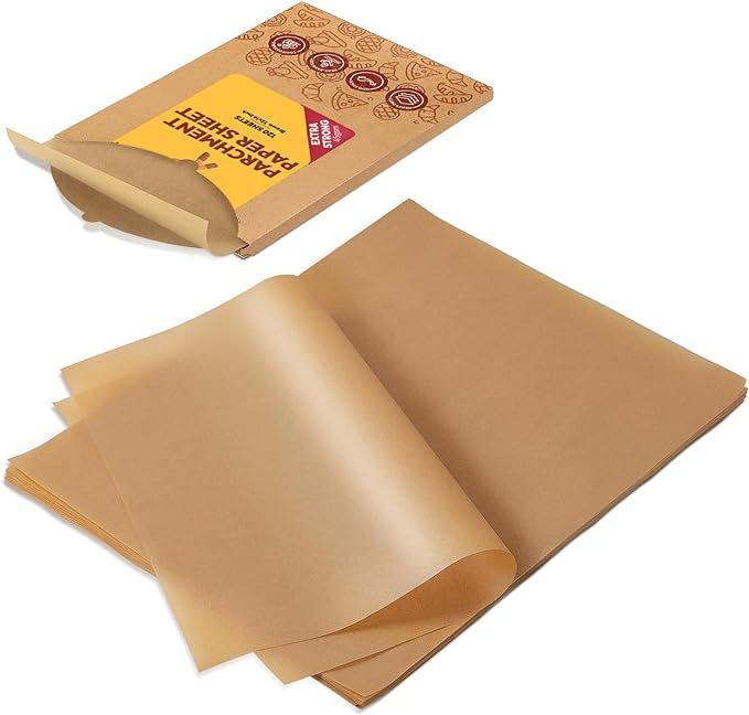 Katbite Unbleached Parchment Paper Baking Sheets, 120Pcs 12x16 Inch Precut Parchment Paper for Ba... | Amazon (US)