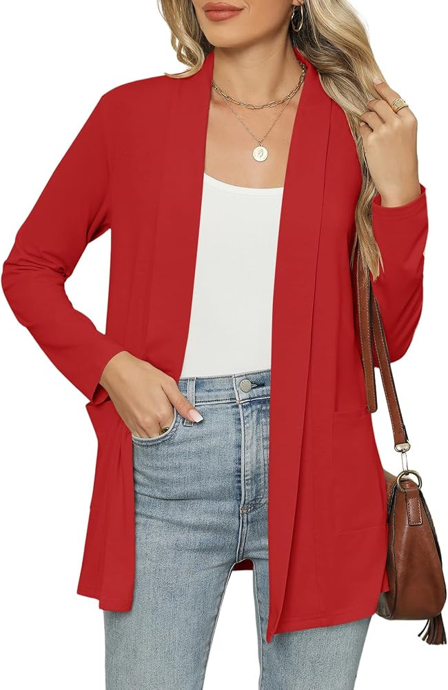 Micoson Long Sleeve Lightweight Thin 2025 Summer Cardigan for Women Casual Loose Fit Kimono Cover... | Amazon (US)