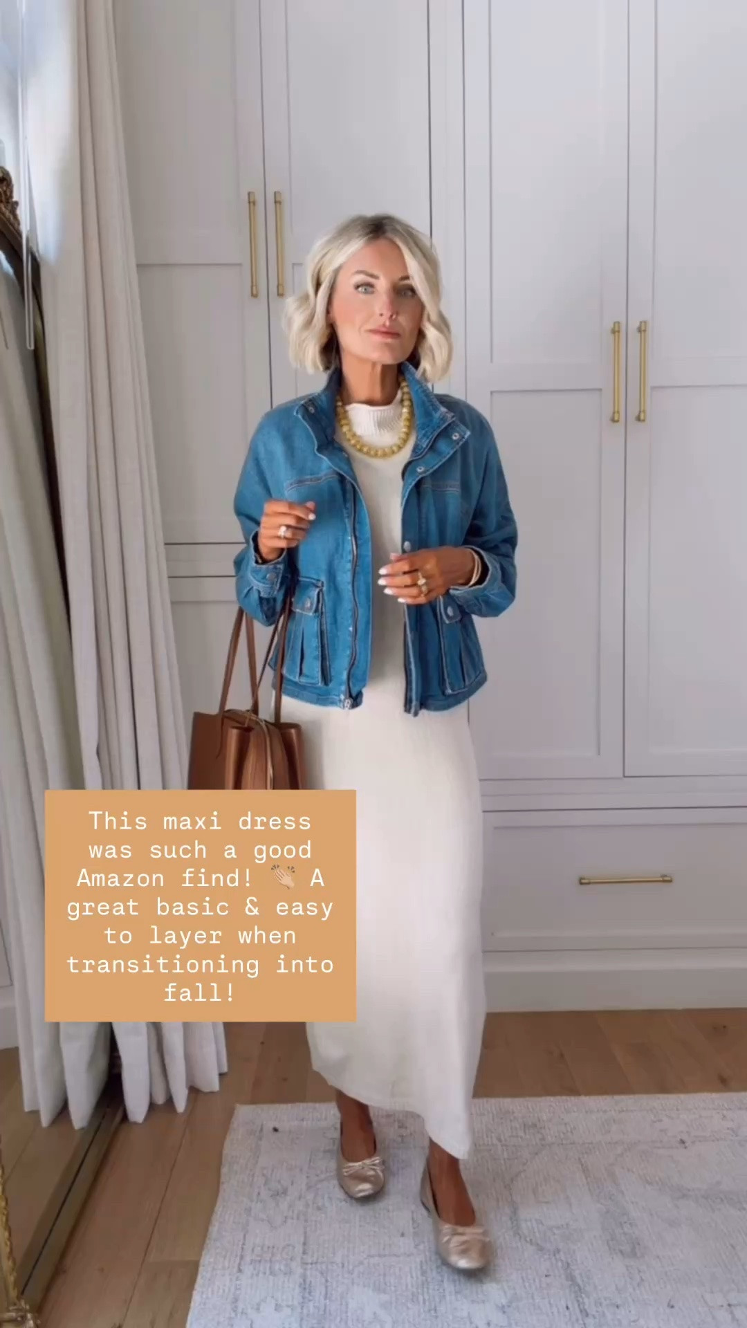 This dress is such a great basic to have in your closet! You can easily layer jackets/sweaters & other cute accessories with it! Wearing S!

Loverly Grey, back to school, teacher outfits, workwear, maxi dress, Amazon, denim jacket

#LTKSeasonal #LTKWorkwear