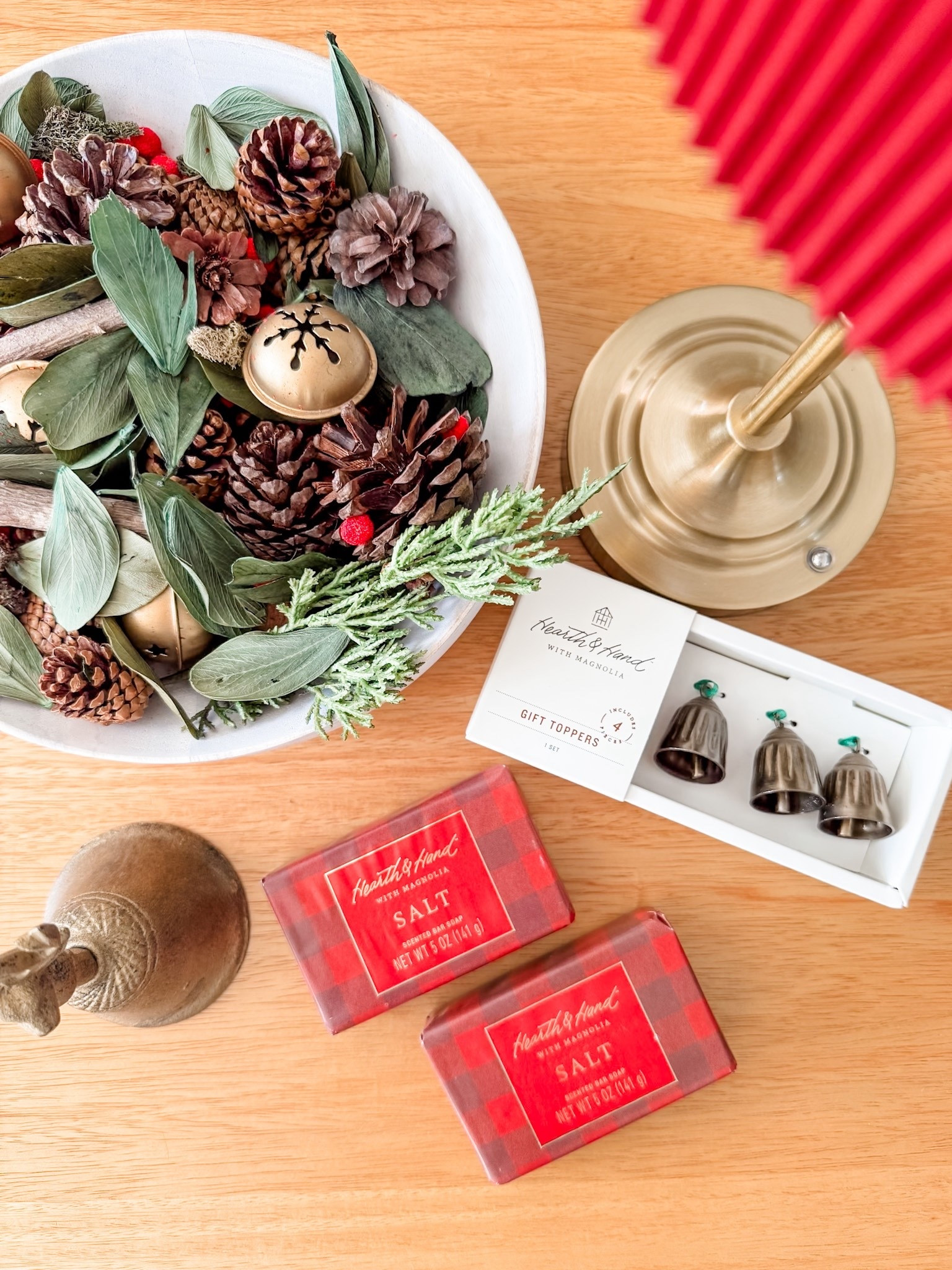 Holiday hostess gift ideas
Holiday scented hand soap 
Brass bell gift toppers
Reindeer bell
Table top decor
Holiday potpourri
Christmas scented soap
Rechargeable table lamp
Christmas gift idea
Teacher gift
Hostess gift


#LTKSeasonal #LTKHoliday #LTKGiftGuide