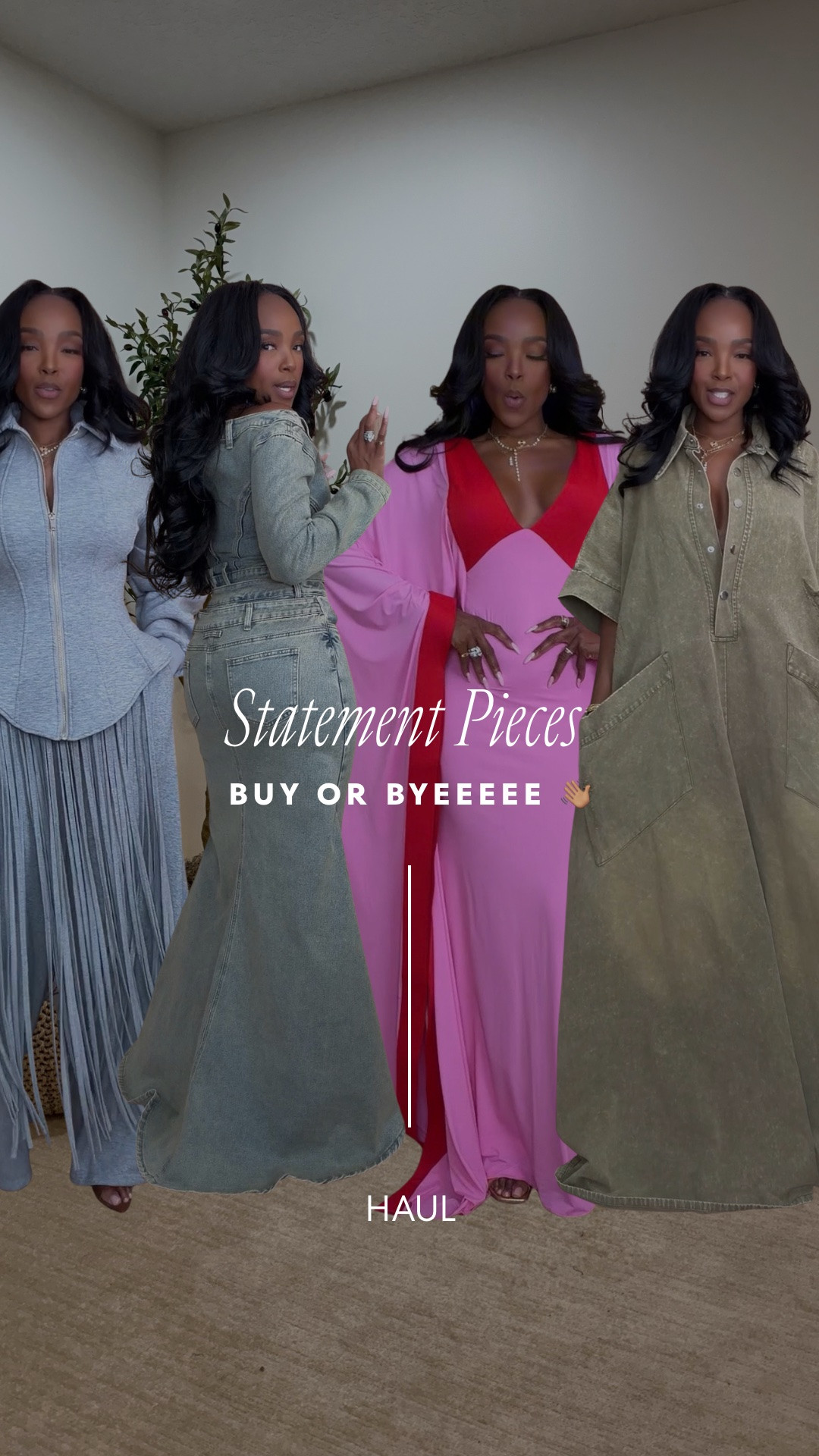 Scroll to shop! ✨ Consider these your attention pieces — statement outfits for the days when blending in is absolutely NOT the assignment. 😂 Dramatic denim, fringe, bold color, and oversized silhouettes that instantly become the entire outfit. Every wardrobe needs at least a few pieces that make people stop and stare.

Wearing: Size Small/4 | 5’4” | 140 lbs | 34D-27-40

📱 Download the LTK app + follow @kirasfashionfinds to shop all my finds, get notifications, and never miss a new drop.

statement pieces | statement outfits | bold outfits women | unique fashion finds | attention grabbing outfits | fall fashion women

#LTKPetite #LTKootd