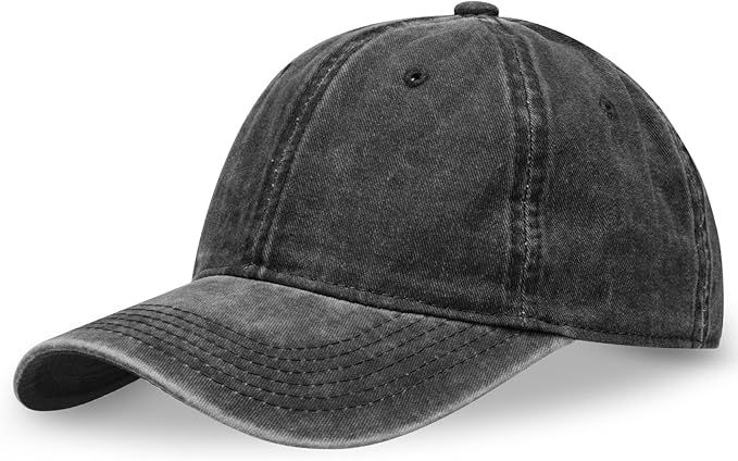 Vintage 100% Cotton Washed Baseball Cap Adjustable Size，Classic Low Profile Plain Retro Unisex ... | Amazon (US)