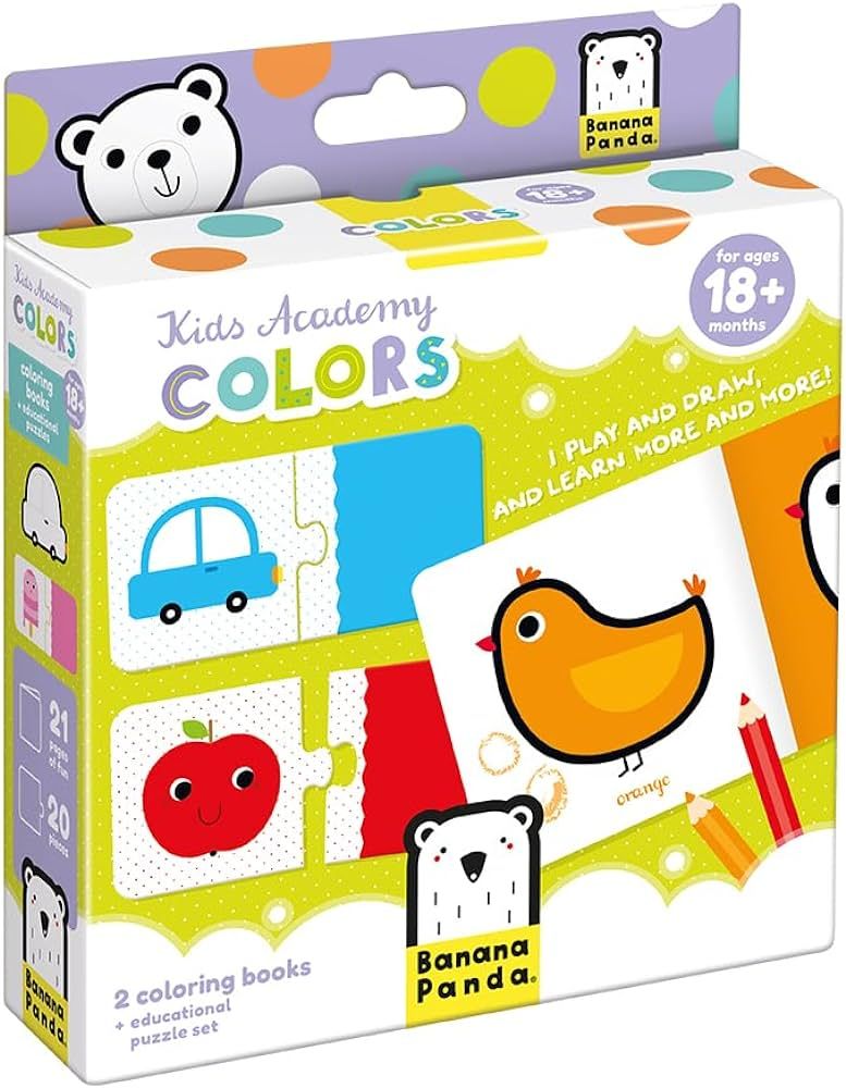 Kids Academy Colors - Includes 2 Coloring Books and 10 Educational Puzzles for Kids Ages 18 Month... | Amazon (US)