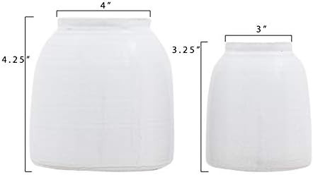 Creative Co-Op Terracotta Vases (Set of 2 Sizes), White | Amazon (US)