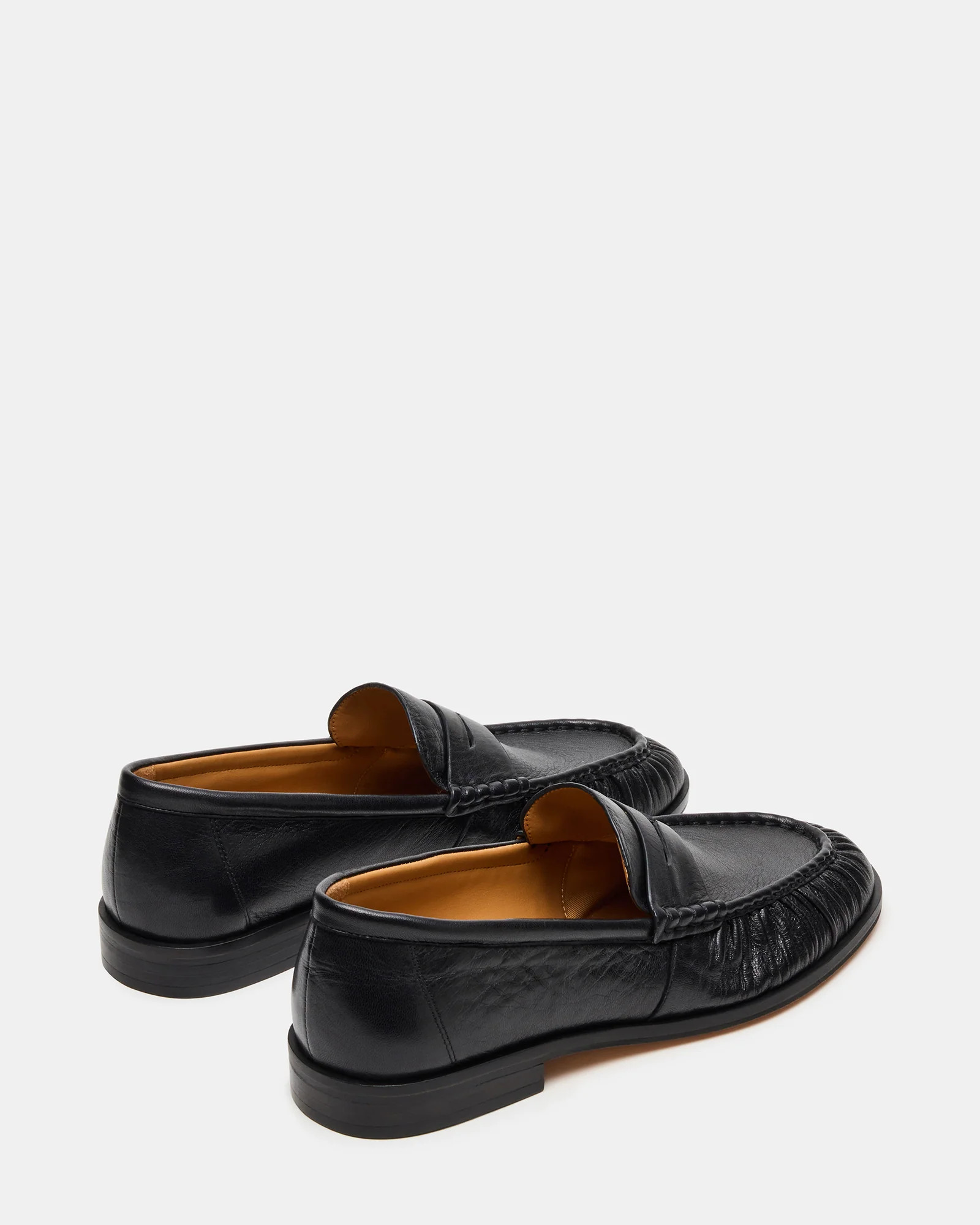 QUINCEY Black Leather Slip-On Men's Loafer | Steve Madden (US)