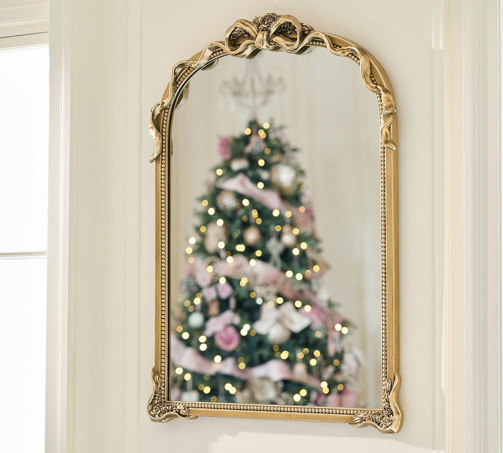 LoveShackFancy Gold Bow Arch Mirror | Pottery Barn (US)