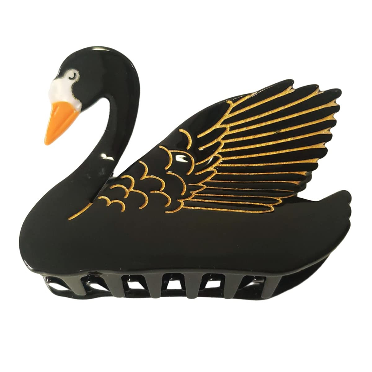 OMG Decor Black Swan Claw Clip,Acetate Hair Clips,Small Claw Clips for Women | Amazon (US)