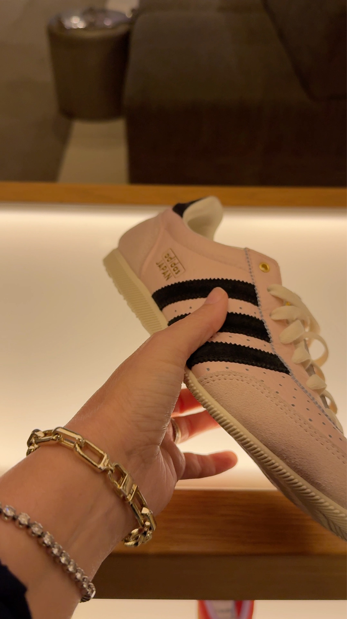 I find another sneaker that I must have! A pink leather adidas with a little more support & the entire shoe is buttery soft & cushioned! 