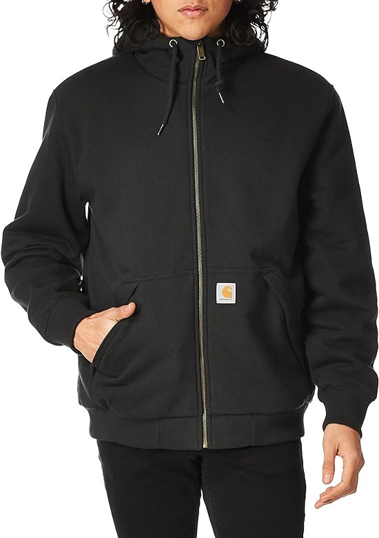Carhartt Men's Rain Defender® Relaxed Fit Midweight Sherpa-Lined Full-Zip Sweatshirt | Amazon (US)