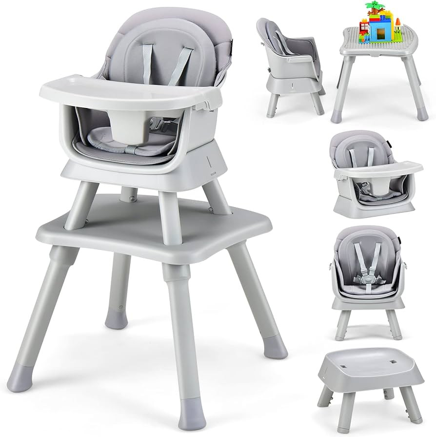 HONEY JOY 8 in 1 Baby High Chair, Convertible Highchair for Babies and Toddlers/Table and Chair S... | Amazon (US)