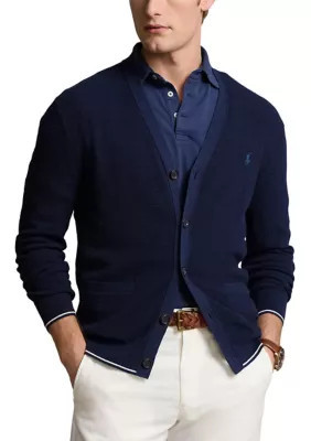Polo Ralph Lauren Men's Textured Cotton Linen V-Neck Cardigan | Belk