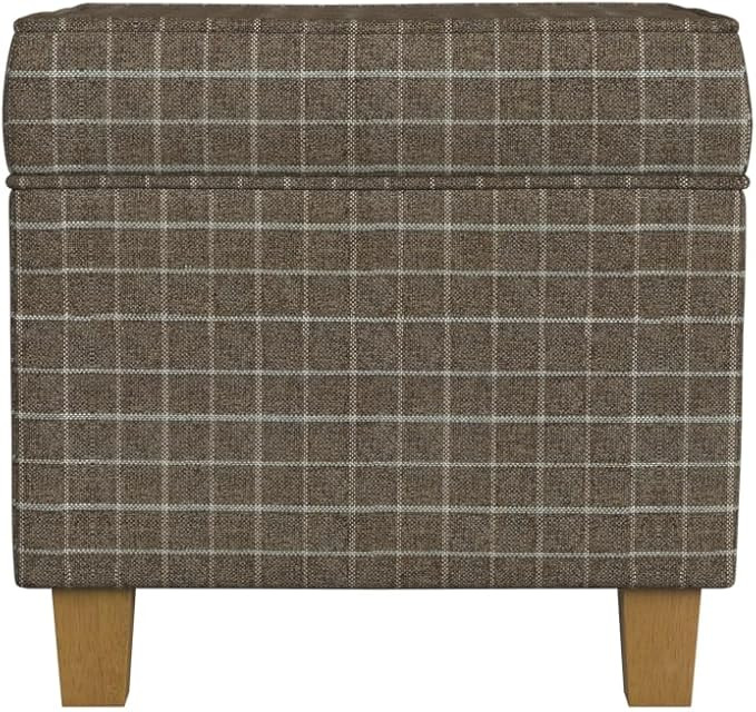 HomePop Home Decor Classic Square Storage Ottoman with Lift Off Lid | Ottoman with Storage for Li... | Amazon (US)