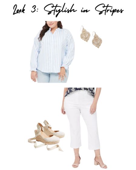 Last white capri look from Lane Bryant! Because who doesn’t feel stylish in stripes? This one was so cute!

#LTKstyletip #LTKplussize