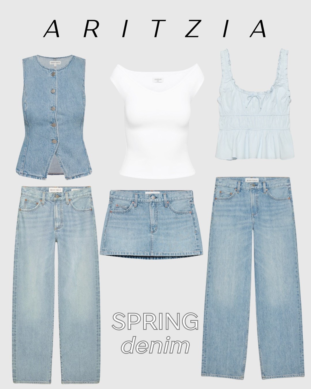 Aritzia Spring Denim Outfit Guide #aritzia #styleguide #denim 

#LTKStyleTip