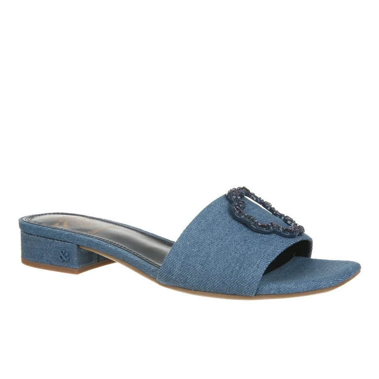 Sam & Libby Women's Kassidy Ampersand Embellished Slide Sandals - Walmart.com | Walmart (US)