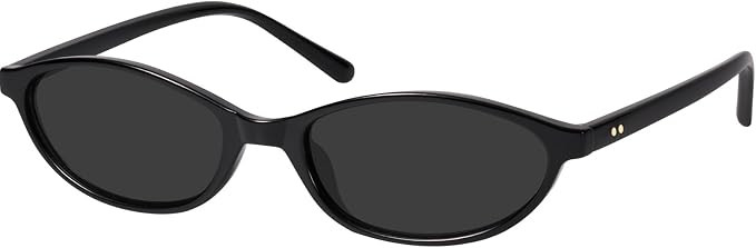 mosanana Retro Oval Sunglasses for Women Small Trendy Skinny 90s Sunnies MS52587 | Amazon (US)