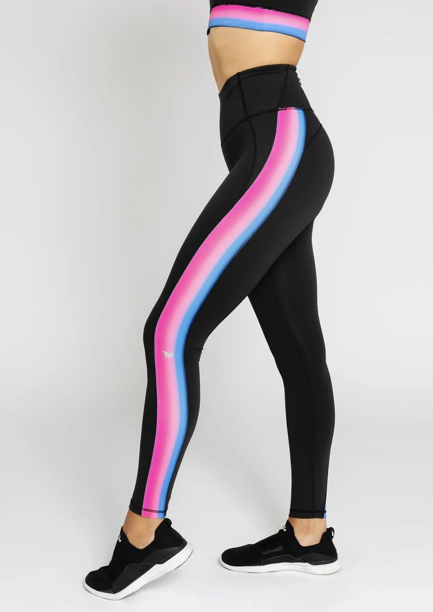 Everyday Sculpted Legging - Ombre Rainbow Stripe | IVL COLLECTIVE