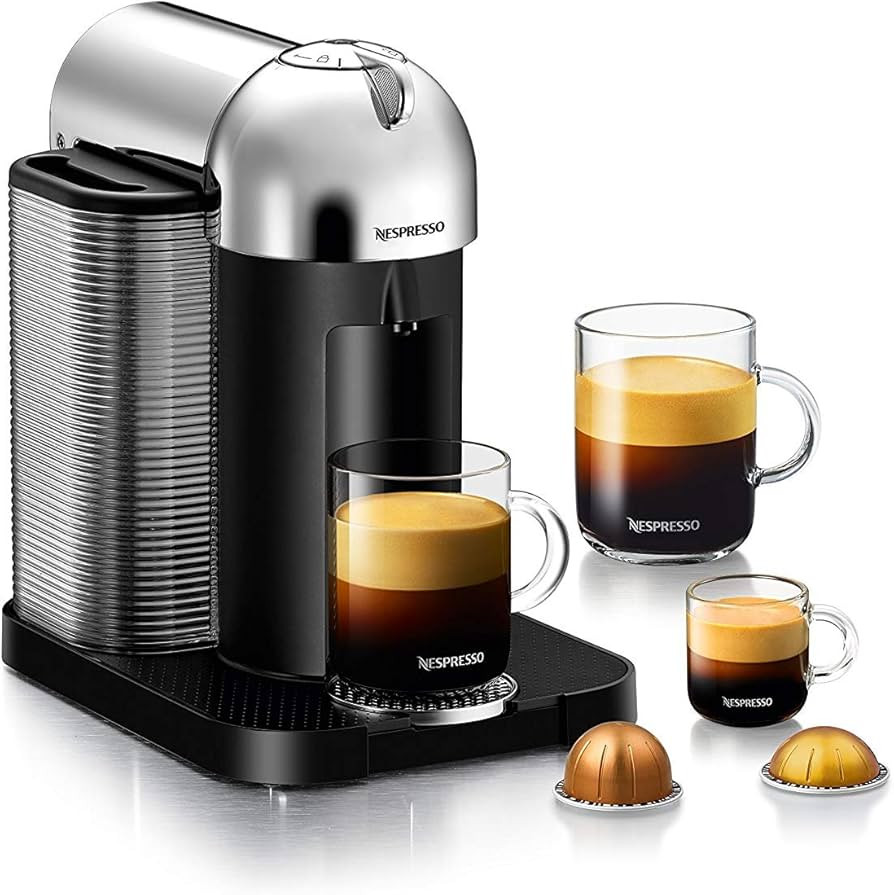 Nespresso Vertuo Coffee and Espresso Maker by Breville, Chrome | Amazon (US)