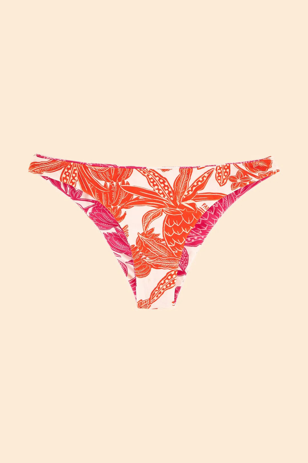 Tropical Woodcut Reversible Bikini Bottom | FarmRio (US)