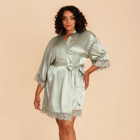 Claudine Lace Robe - Sage | Birdy Grey