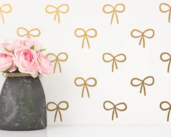 Bow Wall Decals  Cute Hand Drawn Bow Decals Girls Room | Etsy | Etsy (CAD)