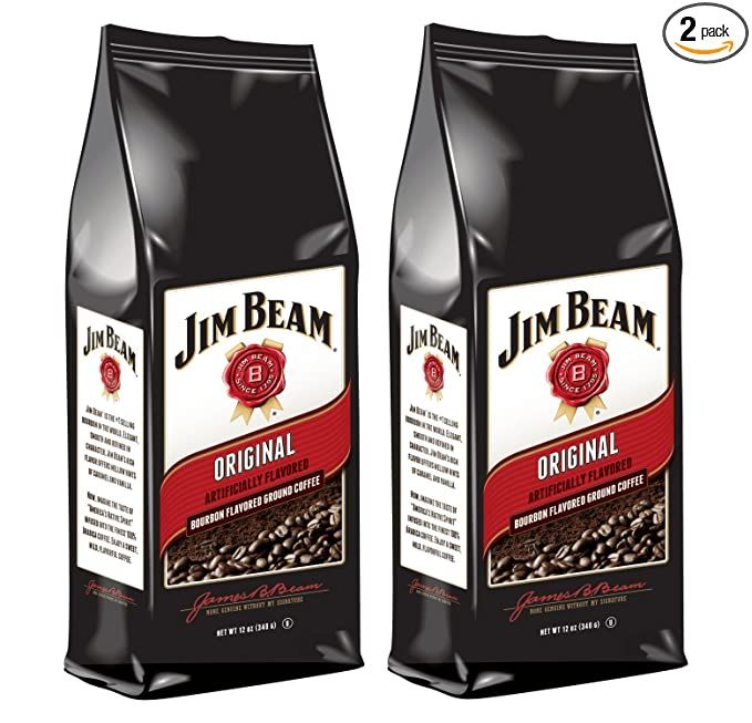 Jim Beam Original Bourbon Flavored Ground Coffee, 2 bags (12 oz ea.) | Amazon (US)