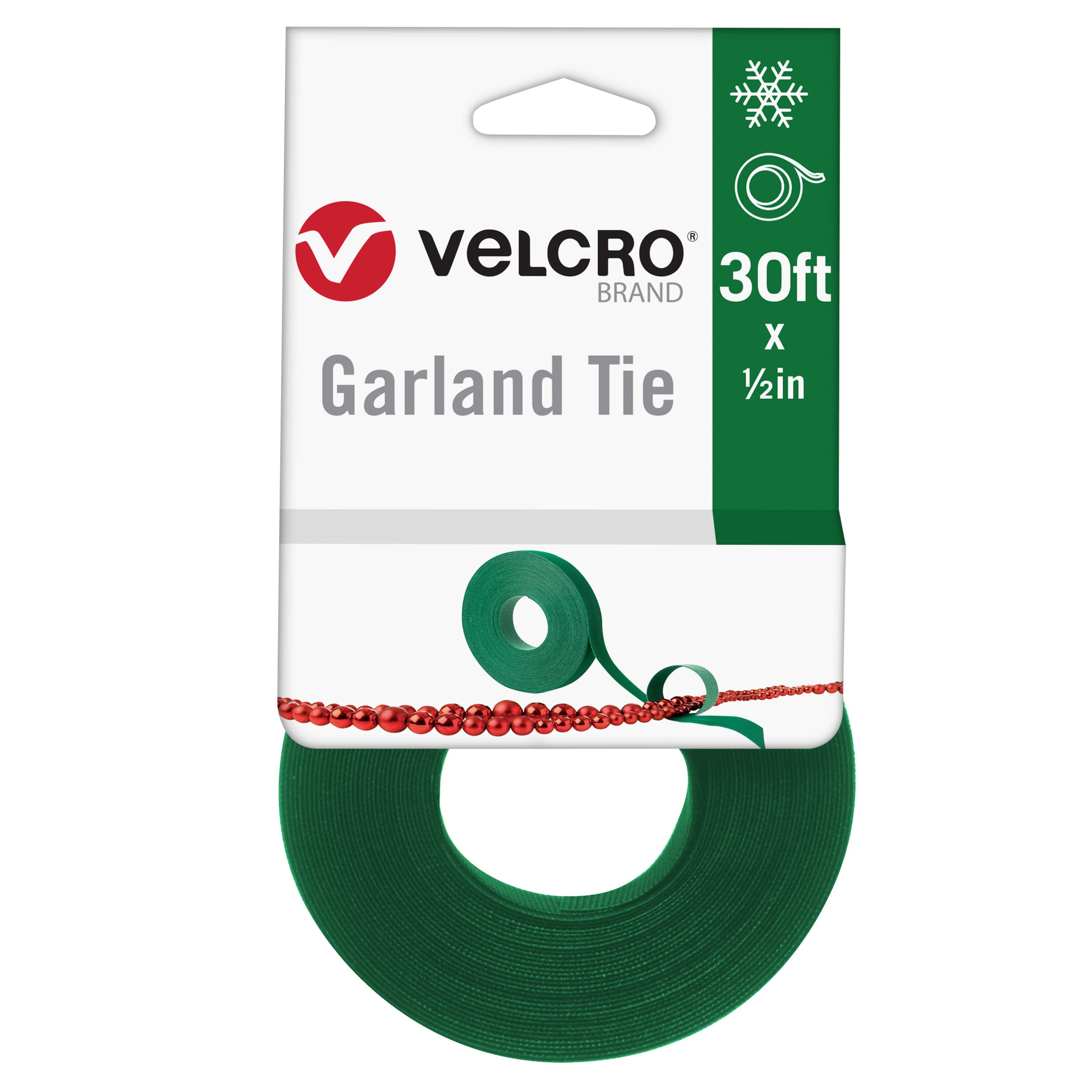 VELCRO Brand Holiday Garland Ties or Cable Straps | Hang Garlands, Lights or Wreath | for Baniste... | Amazon (US)