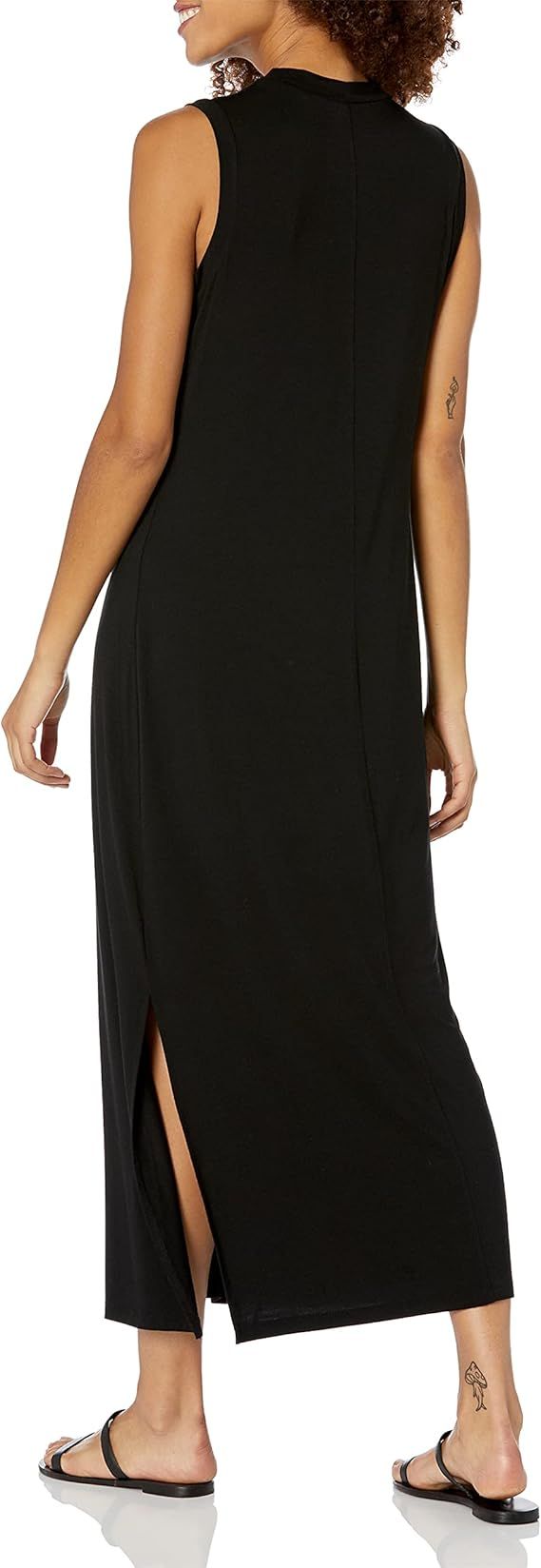 Daily Ritual Women's Jersey Sleeveless Mock Neck Maxi Dress | Amazon (US)